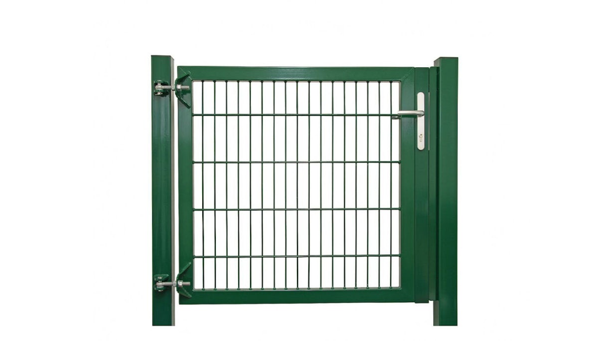 Porte universelle lourde 1 vantail vert mousse H 1800 x L 1325 mm poteaux de porte inclus