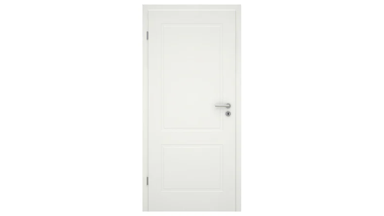 planeo Porte d'intérieur design VELA Lallu 2 laque blanche 9010 chant d'angle | laqué - 1985 x 610|735|860|985 mm