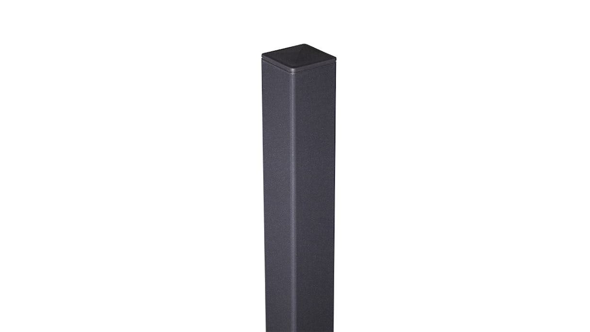 planeo Viento - aluminium goal post specially reinforced for dowelling anthracite DB703 190cm incl. cap