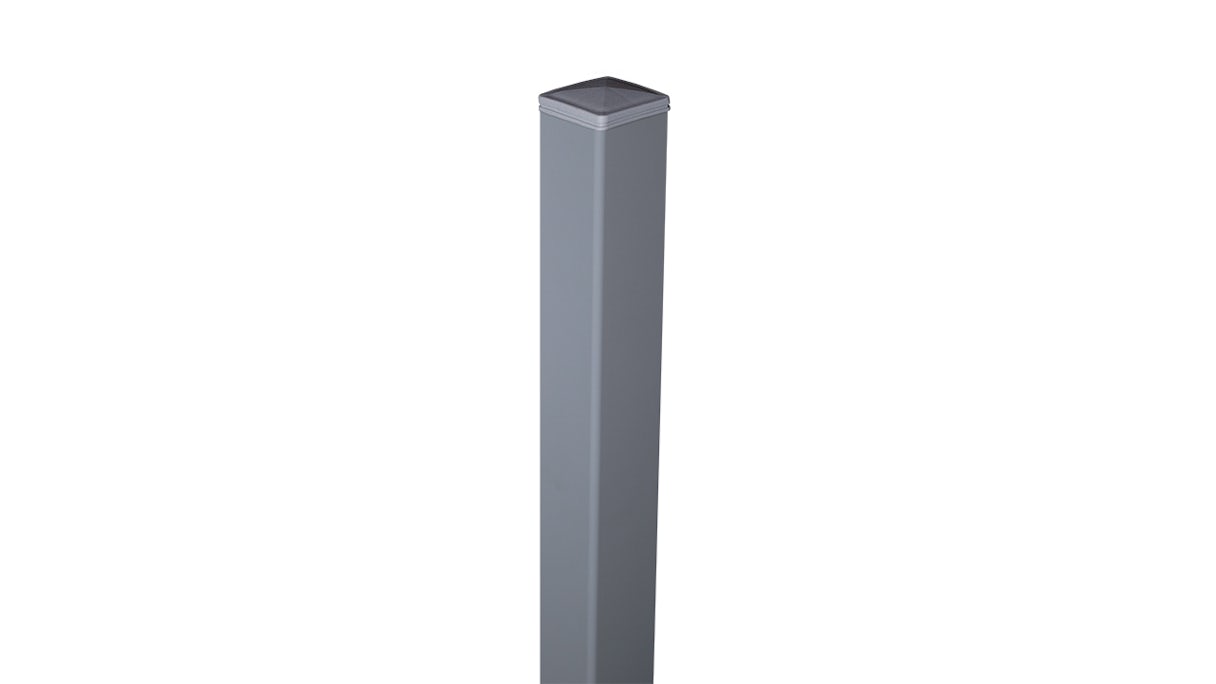planeo Viento - aluminium post for dowelling silver grey 100cm incl. cap