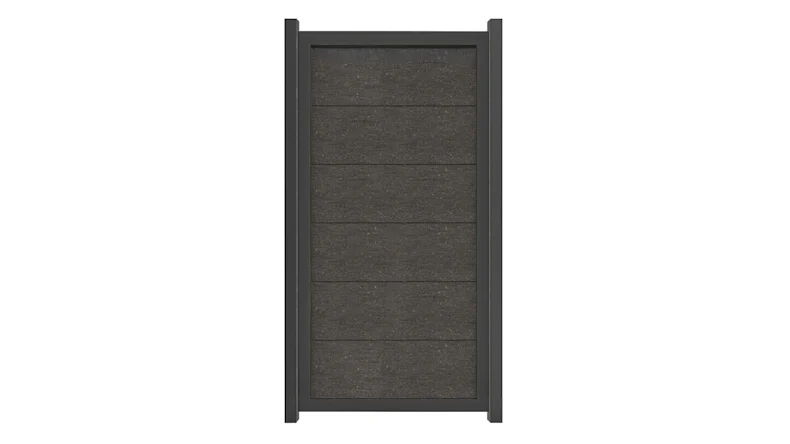 planeo Gardence Guard - Recinzione in BPC verticale Grigio antracite con telaio in alluminio in antracite