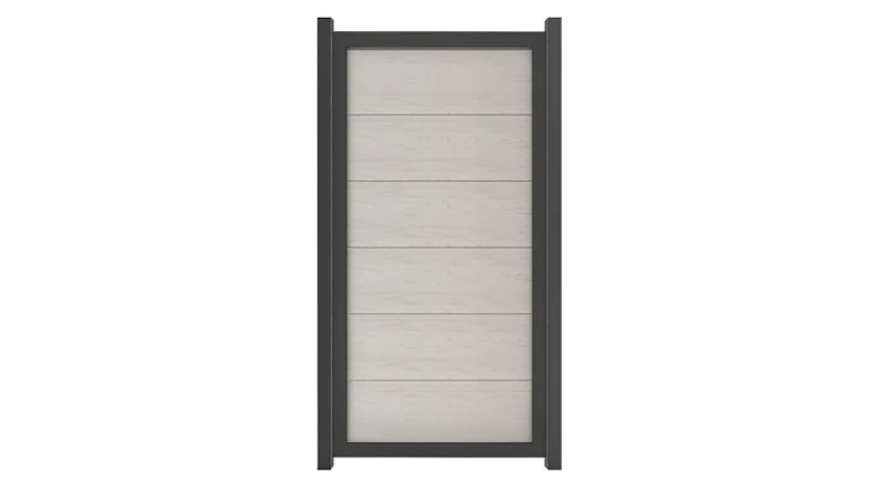 planeo Viento - garden fence upright Bi-Color with aluminium frame in anthracite