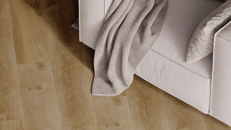planeo Rigid Klick Vinyl - HOMEtec Basic 30 IXPE Warm Meadow Oak | Trittschalldämmung integr. (RP-E30-1)