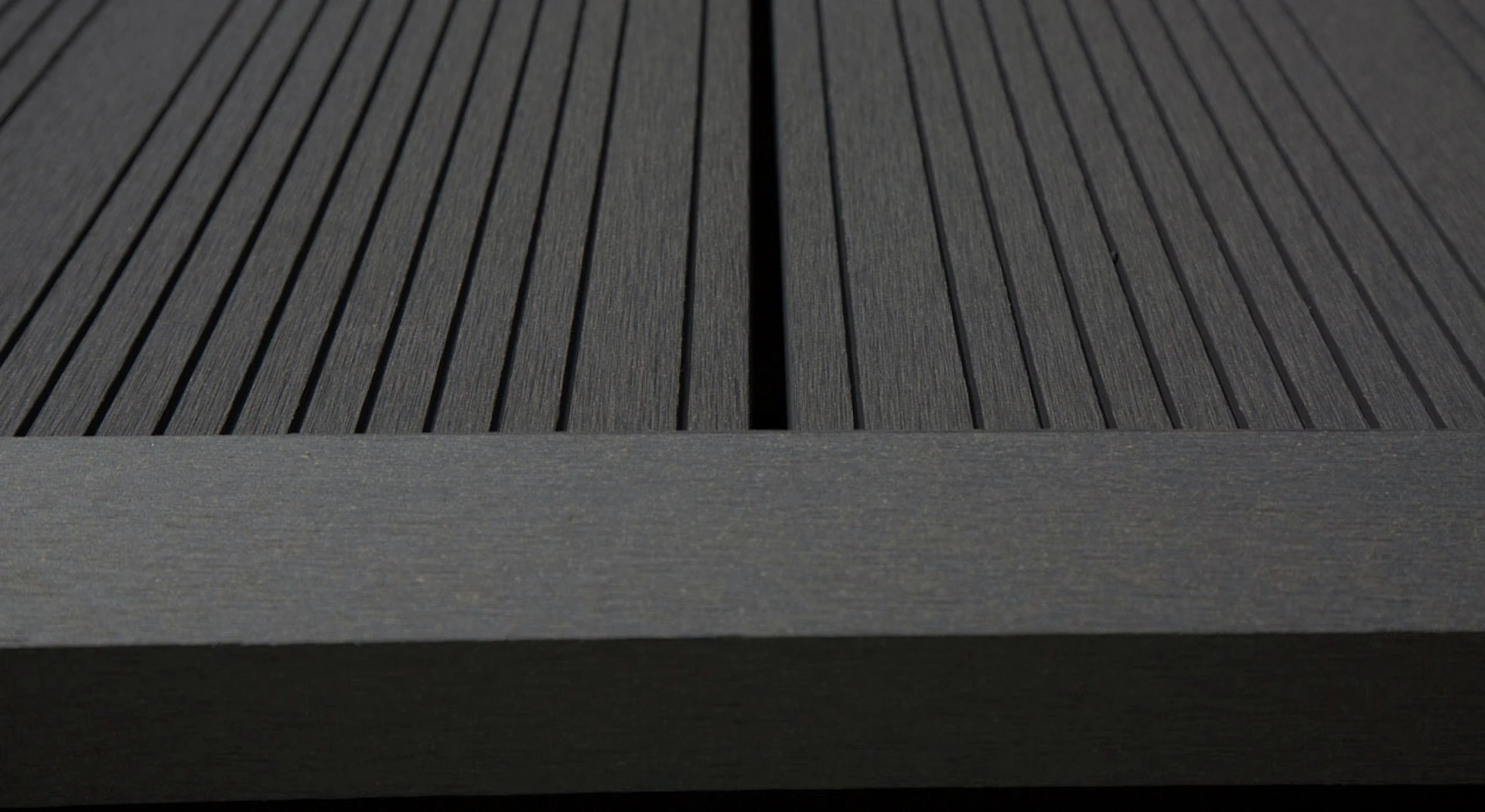 planeo WPC bande d'angle gris foncé pour planches de terrasse - 2,2m