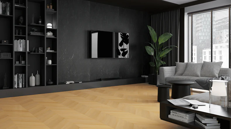 planeo Wandverkleidung SPC - CeraRock Tile Black Slate XL 280 x 117,5 cm
