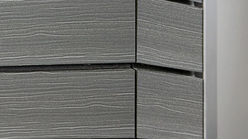 planeo Fassado - WPC Rhombusleiste Fassadenverkleidung Prime Dolomitgrau XL 4 m