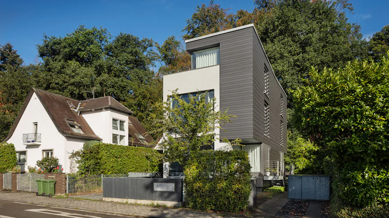 planeo Fassado - Rivestimento facciata a fasce romboidale WPC Prime grigio lava XL 6 m