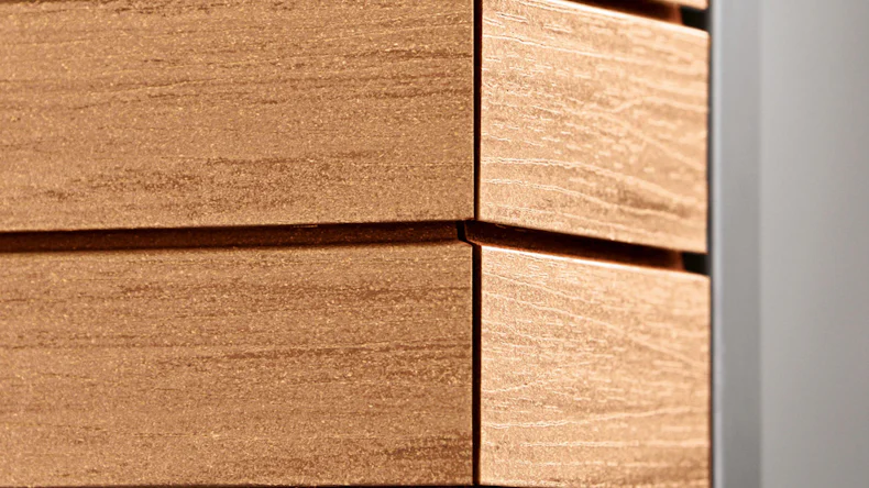planeo Fassado - WPC rivestimento facciata a fasce romboidali in rovere marrone XL 6 m