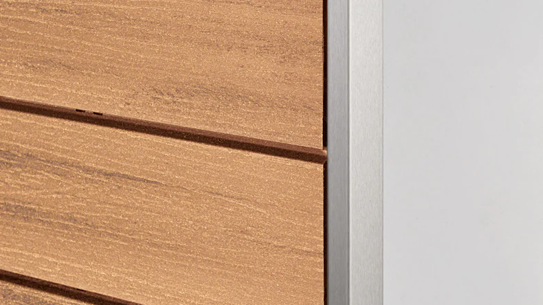 planeo Fassado - WPC rivestimento facciata a fasce romboidali in rovere marrone XL 6 m