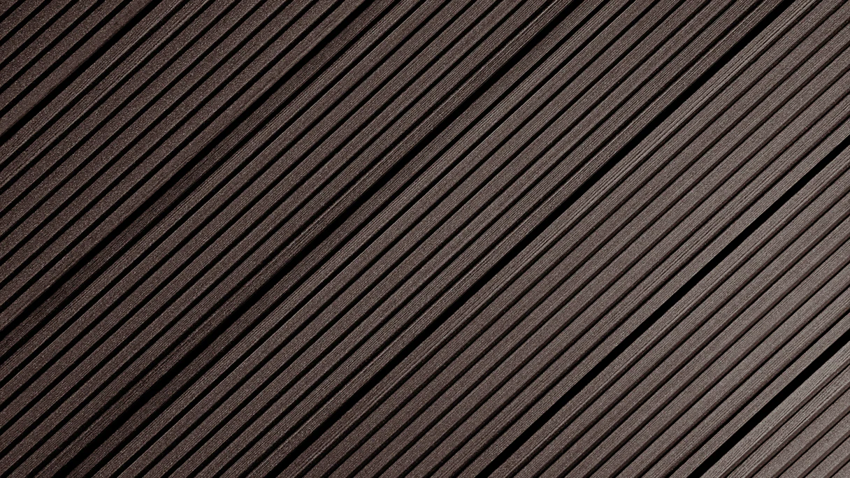 planeo Lame de terrasse WPC - Amato brun noir strié fin/grossier