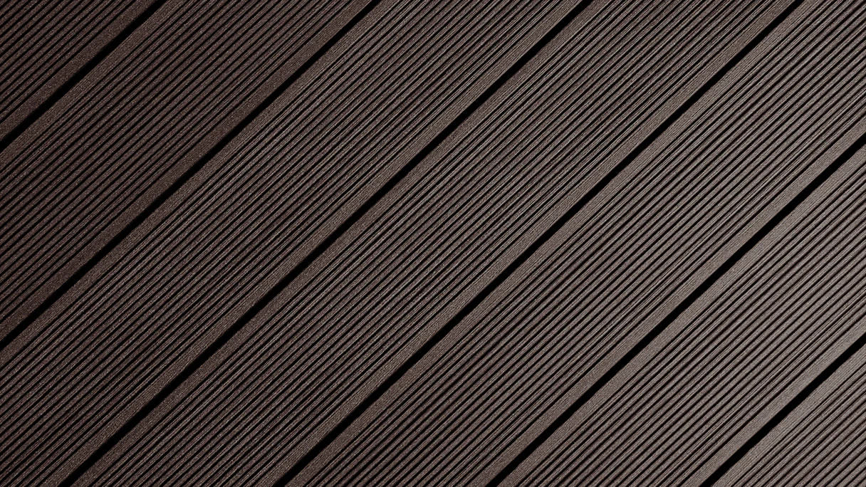 planeo Lame de terrasse Composite - Amato brun noir strié fin/grossier