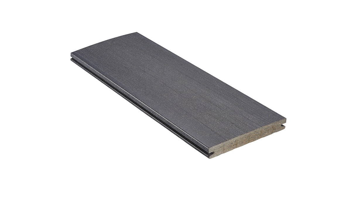 planeo WPC decking board - Excellento basalt grey matt embossed