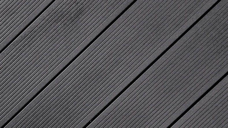 planeo WPC decking boards - Ambiento grigio basalto leggermente spazzolato/finemente rigato