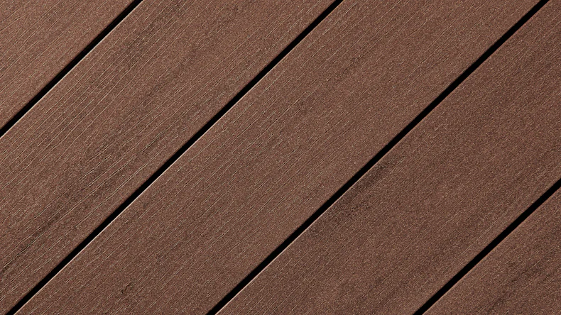 planeo WPC-Terrassendiele - Ambiento kastanienbraun 6m leicht gebürstet/fein geriffelt