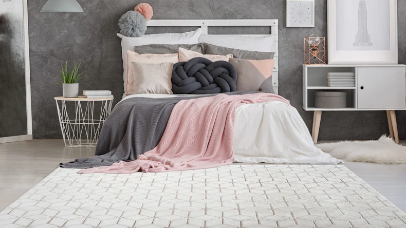 planeo Teppich - Vivica 125 Weiß / Taupe 120 x 160 cm