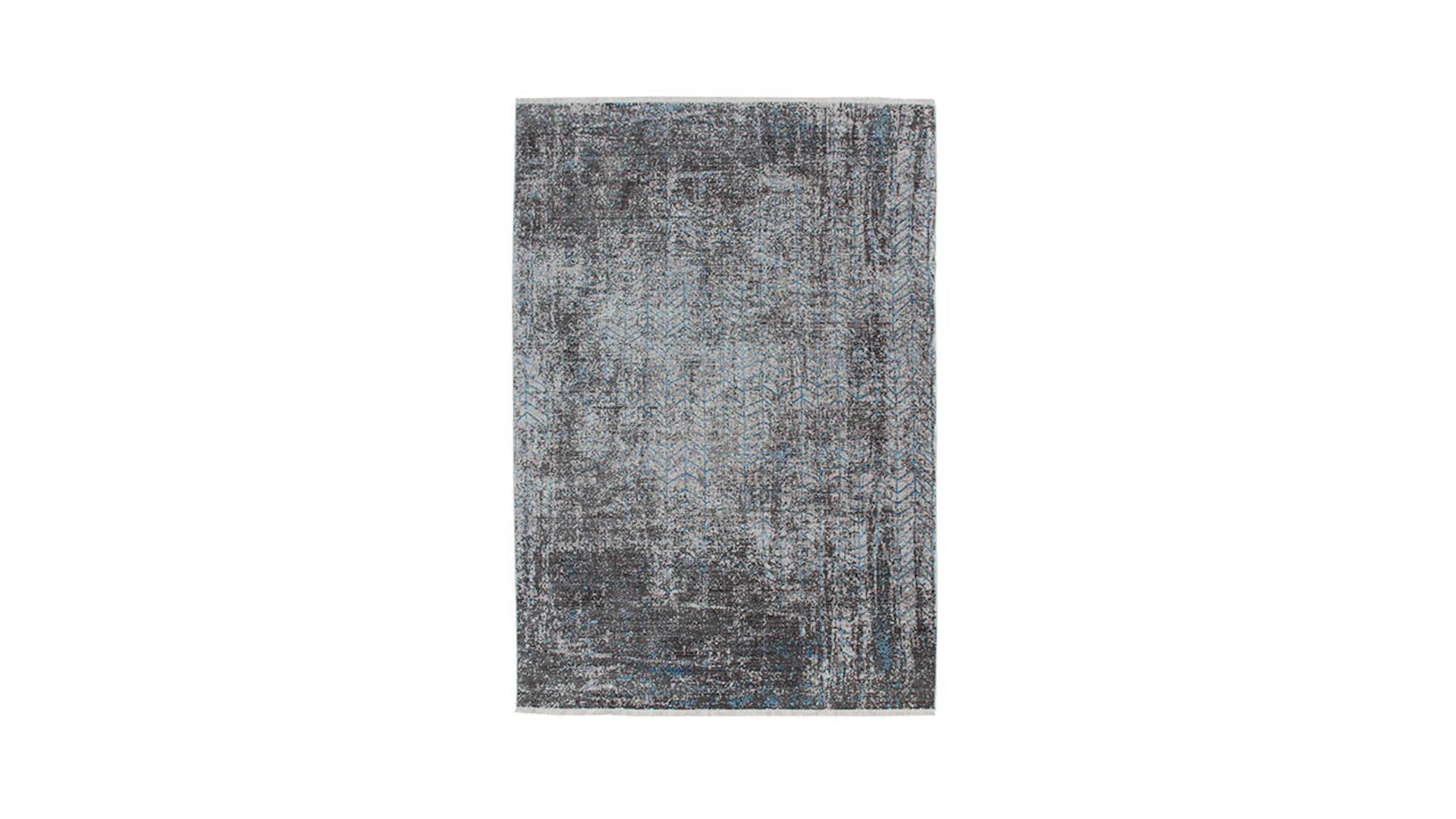 planeo Teppich - Antigua 300 Grau / Türkis 80 x 150 cm