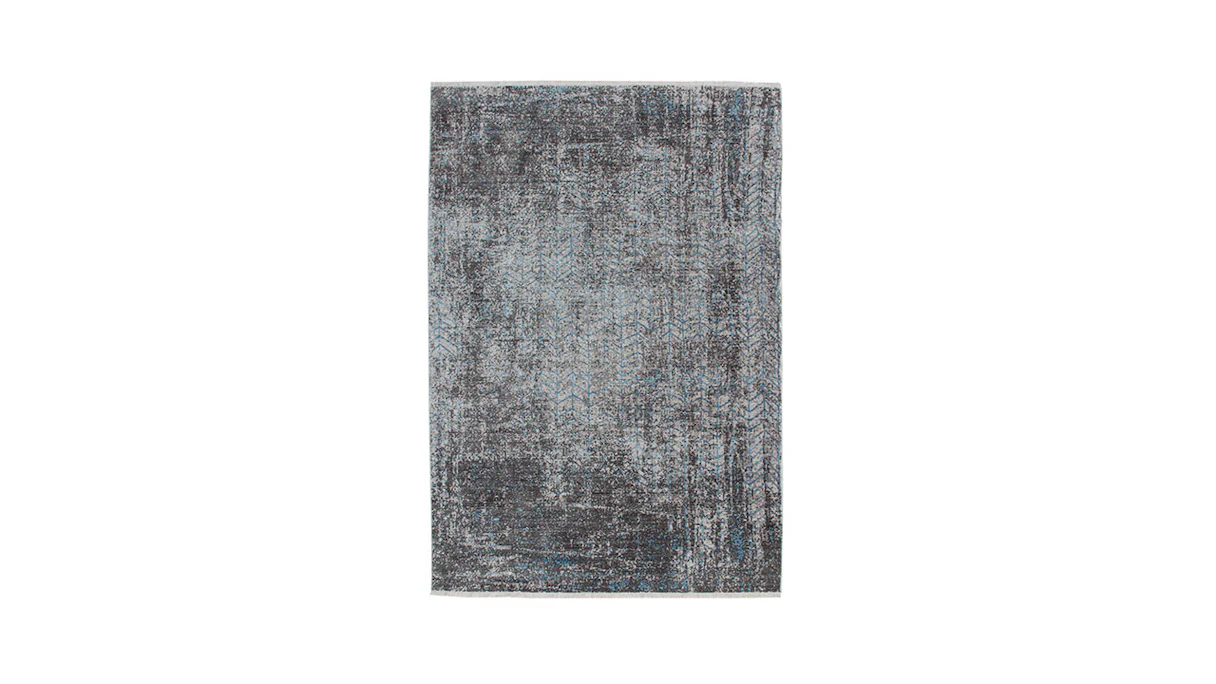 planeo carpet - Antigua 300 grey / turquoise 160 x 230 cm