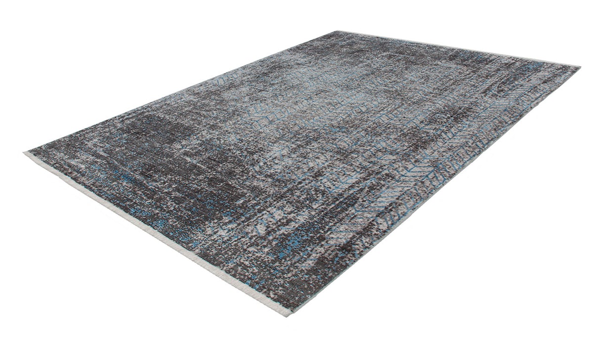 tapis planeo - Antigua 300 gris / turquoise 120 x 170 cm