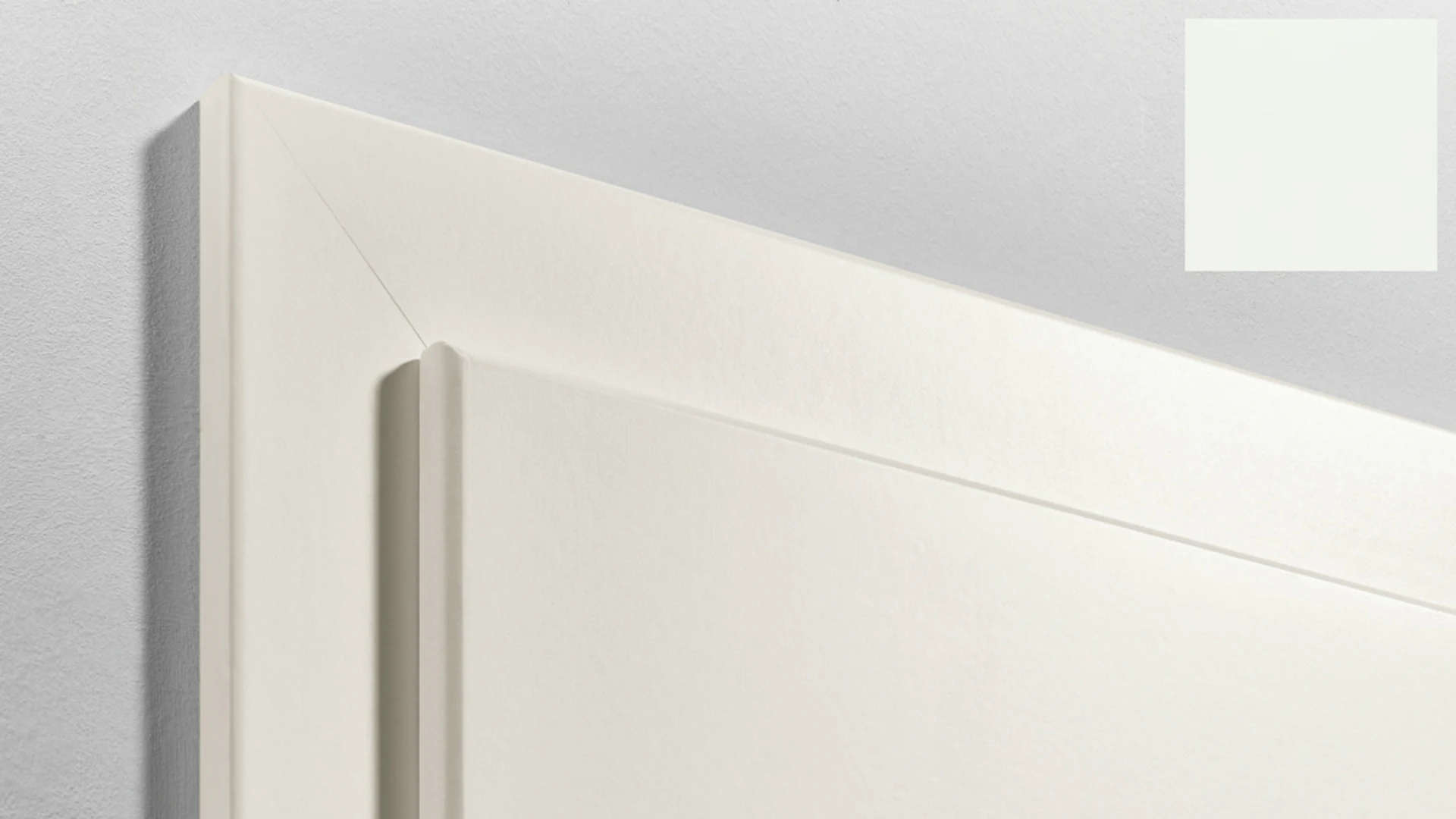 planeo Standard Doorframe Rounded edge - CPL Pearl white - 1985 x 610 x 200 mm DIN Left