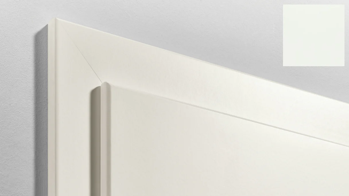 planeo Standard Door frame, rounded edge - CPL White 9010 - 1985 x 985 x 160 mm DIN right