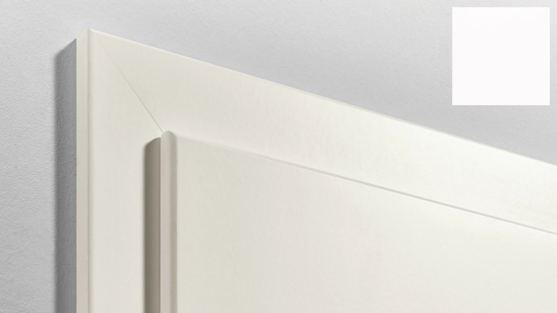 planeo standard frame round edge - white lacquer 9016 - 2110mm