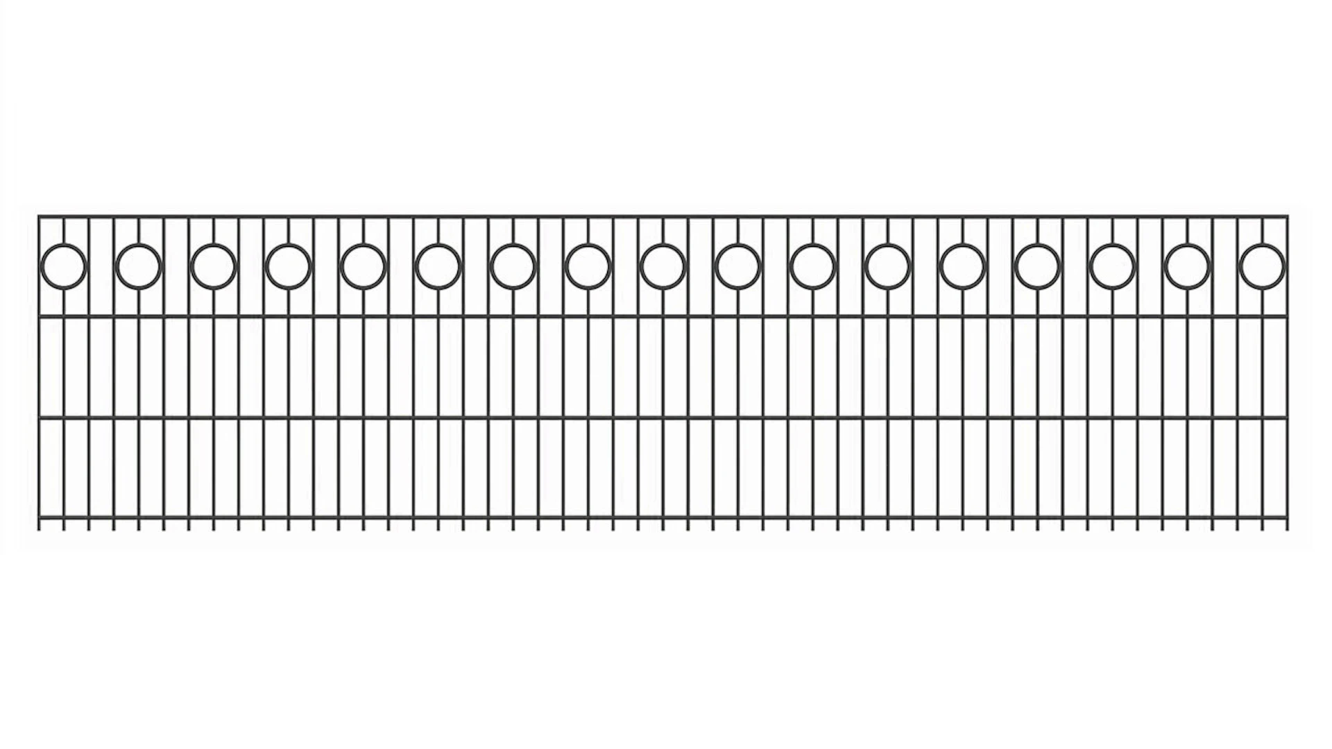 planeo double-rail decorative fence Halo 6/6/6 RAL 7016 anthracite height 630 mm