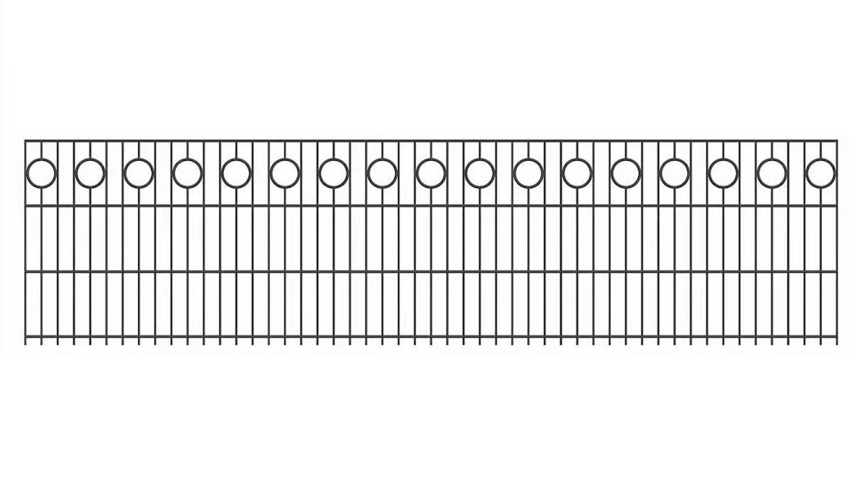 planeo double-rail decorative fence Halo 6/6/6 RAL 7016 anthracite