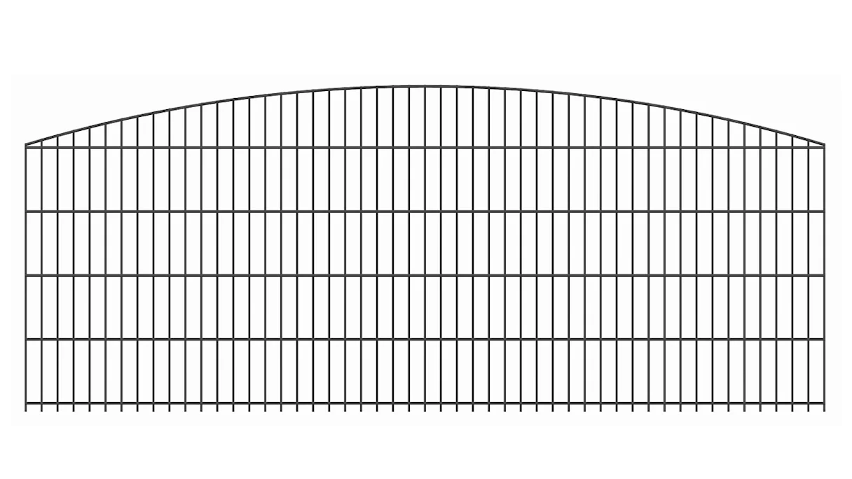 planeo double bar decorative fence Bow 6/6/6 RAL 7016 anthracite height 1030 mm