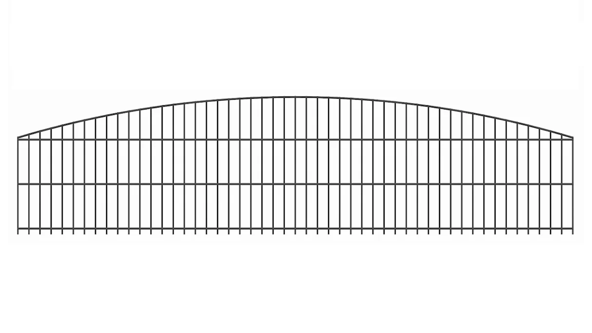 planeo double bar decorative fence Bow 6/6/6 RAL 7016 anthracite height 630 mm