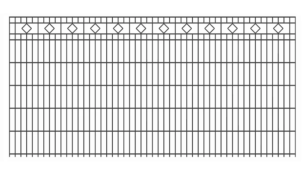 recinzione decorativa planeo a doppio binario quadrato 6/6/6 RAL 7016 antracite