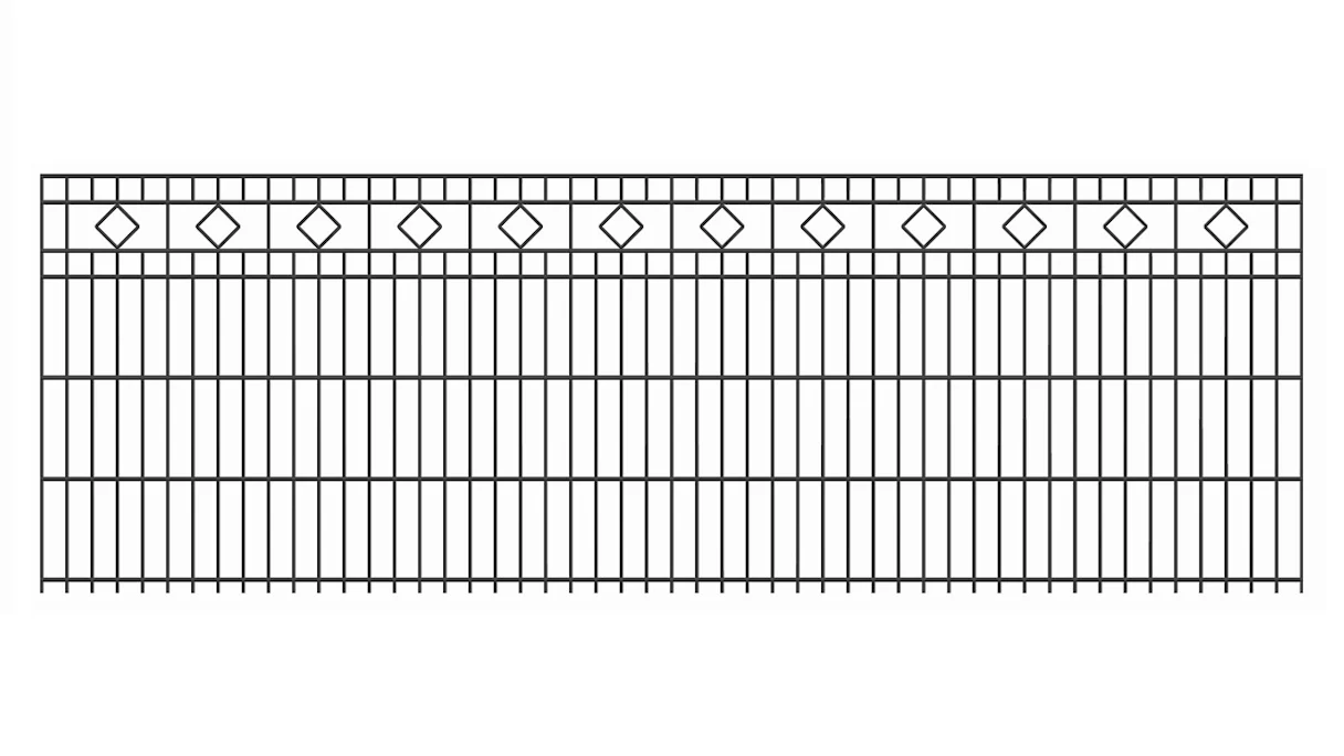 planeo double picket fence square 6/6/6 RAL 7016 anthracite height 830 mm